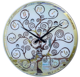 Bino Venice 026530AA Albero Della Vita Collection Tree Design Blue Dial Oversized Handmade Analog Clock