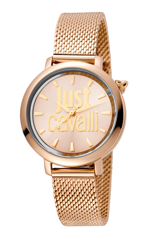 Just Cavalli JC1L007M0075 Logo Mesh Women's 34mm